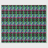 Kaleidoskop Art Red Green Lila Blue Geschenkpapier (Flach)