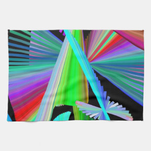 Kaleidoskop Art Red Green Lila Blue Handtuch