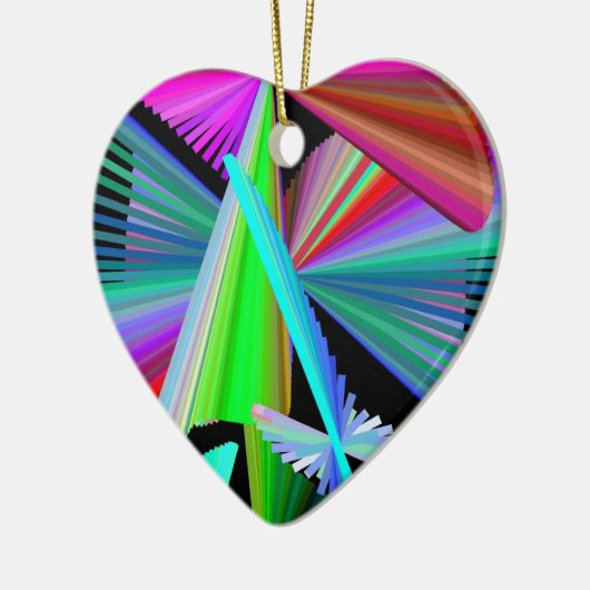 Kaleidoskop Art Red Green Lila Blue Keramik Ornament (Links)