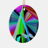 Kaleidoskop Art Red Green Lila Blue Keramikornament (Rechts)