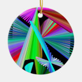 Kaleidoskop Art Red Green Lila Blue Keramikornament (Vorne)