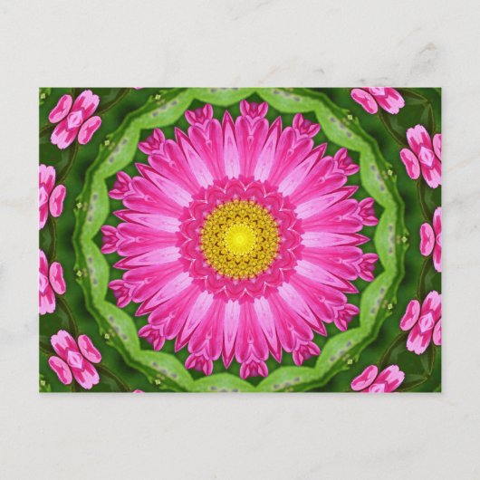 Kaleidoskop Aster Postkarte (Vorderseite)