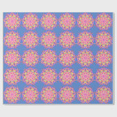 Kaleidoskop auf blau geschenkpapier (Flach)