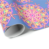 Kaleidoskop auf blau geschenkpapier (Rolleneckpunkt)
