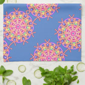 Kaleidoskop auf blau geschirrtuch (Gefaltet)