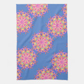 Kaleidoskop auf blau geschirrtuch (Vertikal)