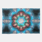 Kaleidoskop aus Cyan und Silber mit roh gestrichen Geschirrtuch (Horizontal)