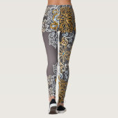 Kaleidoskop aus Gold und Silber Leggings (Rückseite)