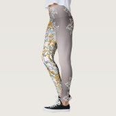 Kaleidoskop aus Gold und Silber Leggings (Links)