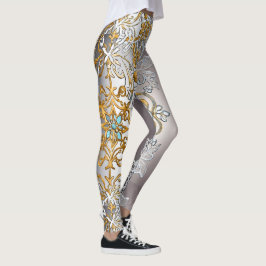 Kaleidoskop aus Gold und Silber Leggings