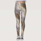 Kaleidoskop aus Gold und Silber Leggings (Vorderseite)
