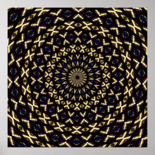 Kaleidoskop aus Hartglas 11 Poster
