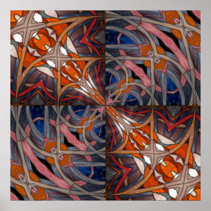 Kaleidoskop aus Hartglas 18 Poster