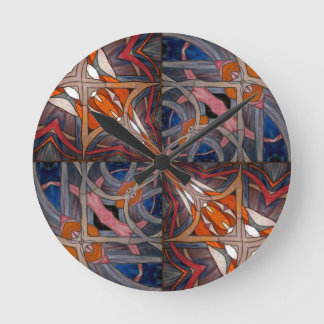 Kaleidoskop aus Hartglas 18 Runde Wanduhr