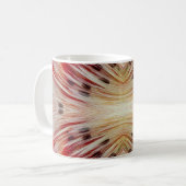 Kaleidoskop-Bartvogel-Design Kaffeetasse (Vorderseite Links)