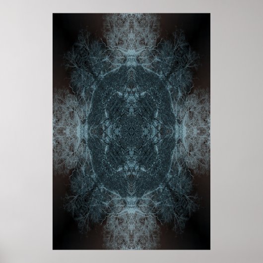 Kaleidoskop-Baumzweige-Musterplakat Poster (Vorne)