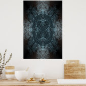 Kaleidoskop-Baumzweige-Musterplakat Poster (Küche)