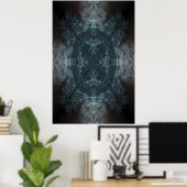Kaleidoskop-Baumzweige-Musterplakat Poster (Heimbüro)