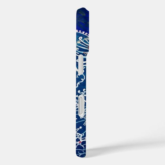 Kaleidoskop Blau Case-Mate iPhone Hülle (Rückseite / Rechts)