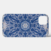 Kaleidoskop Blau mit weißen Schneelinien Case-Mate iPhone Hülle (Rückseite (Horizontal))