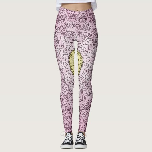 Kaleidoskop Blauer Rot und Grüne Leggin Capri Leggings (Vorderseite)