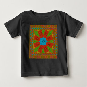 Kaleidoskop Blühen eine lebendige afrikanische Dru Baby T-shirt