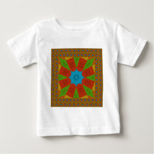 Kaleidoskop Blühen eine lebendige afrikanische Dru Baby T-shirt