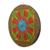 Kaleidoskop Blühen eine lebendige afrikanische Dru Dartscheibe (Vorderseite rechts)