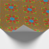 Kaleidoskop Blühen eine lebendige afrikanische Dru Geschenkpapier (Ecke)