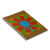 Kaleidoskop Blühen eine lebendige afrikanische Dru Notizblock (Rechte Seite)