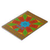 Kaleidoskop Blühen eine lebendige afrikanische Dru Notizblock (Linke Seite)