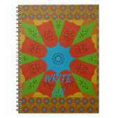 Kaleidoskop Blühen eine lebendige afrikanische Dru Notizblock (Vorderseite)