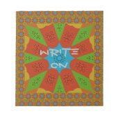 Kaleidoskop Blühen eine lebendige afrikanische Dru Notizblock (Vorderseite)