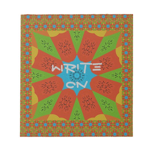 Kaleidoskop Blühen eine lebendige afrikanische Dru Notizblock (Vorderseite)