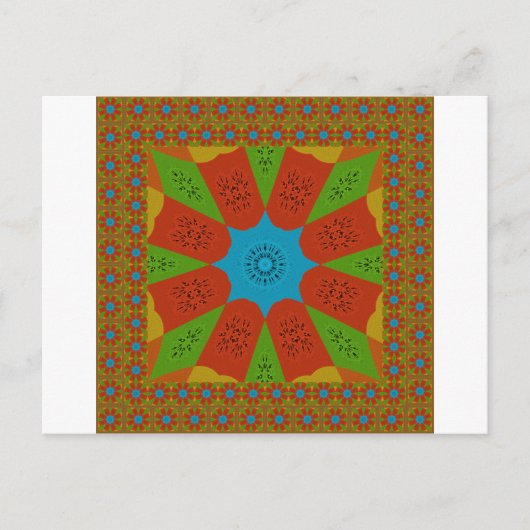 Kaleidoskop Blühen eine lebendige afrikanische Dru Postkarte (Vorderseite)