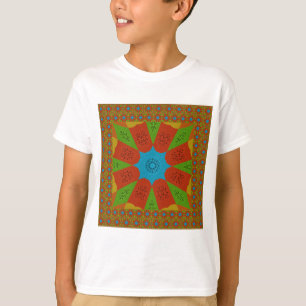 Kaleidoskop Blühen eine lebendige afrikanische Dru T-Shirt