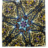 Kaleidoskop-Blume Cartoon umgeben von einem Tölpel Duschvorhang (Vorderseite)