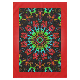 Kaleidoskop Blume Hibiskus II + Ihre Idee Tischdecke