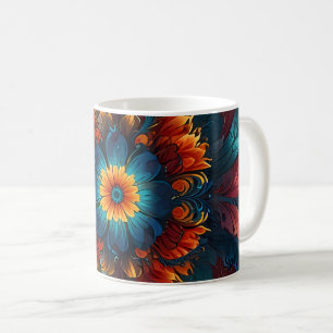 Kaleidoskop-Blume Kaffeetasse