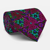 Kaleidoskop-Blume Lila, Green & Blue-Muster Krawatte (Gerollt)