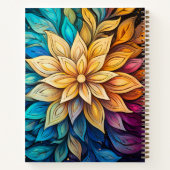 Kaleidoskop-Blume Notizblock (Rückseite)