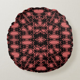 Kaleidoskop-Blume Rundes Kissen