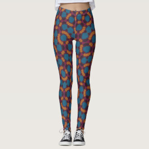 Kaleidoskop Blumen-Halbprint-Leggings Leggings