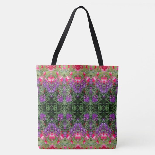Kaleidoskop-Blumen-Muster 19 GROSS Tasche (Vorderseite)