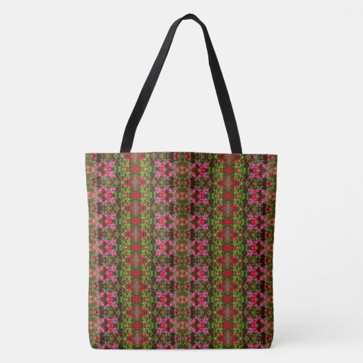 Kaleidoskop-Blumen-Muster 6 GROSS Tasche (Vorderseite)