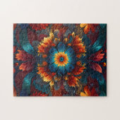 Kaleidoskop Blumenfantasy Hypnotisches Muster Puzzle (Horizontal)