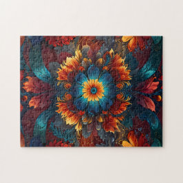 Kaleidoskop Blumenfantasy Hypnotisches Muster Puzzle