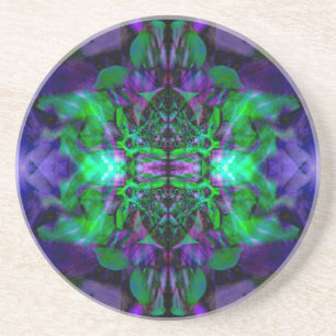 Kaleidoskop-Blumenmuster Sandstein Untersetzer