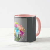 Kaleidoskop-Blüte Tasse (VorderseiteRechts)