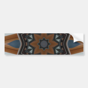 Kaleidoskop-Braun-Stern-Muster Autoaufkleber